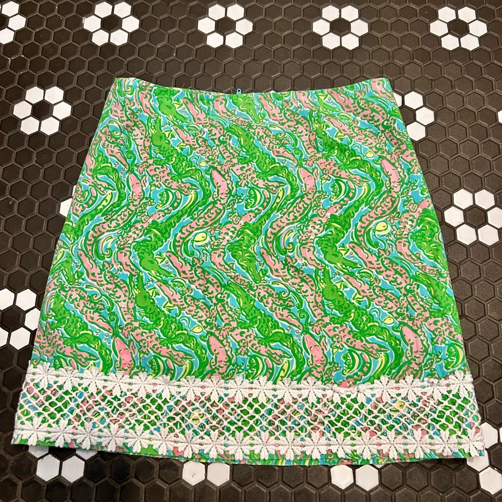 Lilly Pulitzer Ladies Chomp Chomp Skirt Size 0 Spring Summer